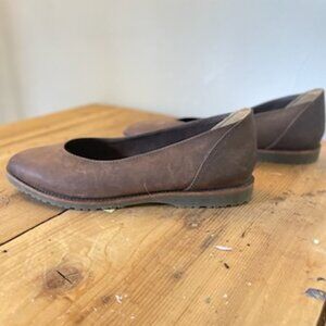 Vintage Roots Leather Women's Shoes Loafer Flats Dark Brown Size 8
